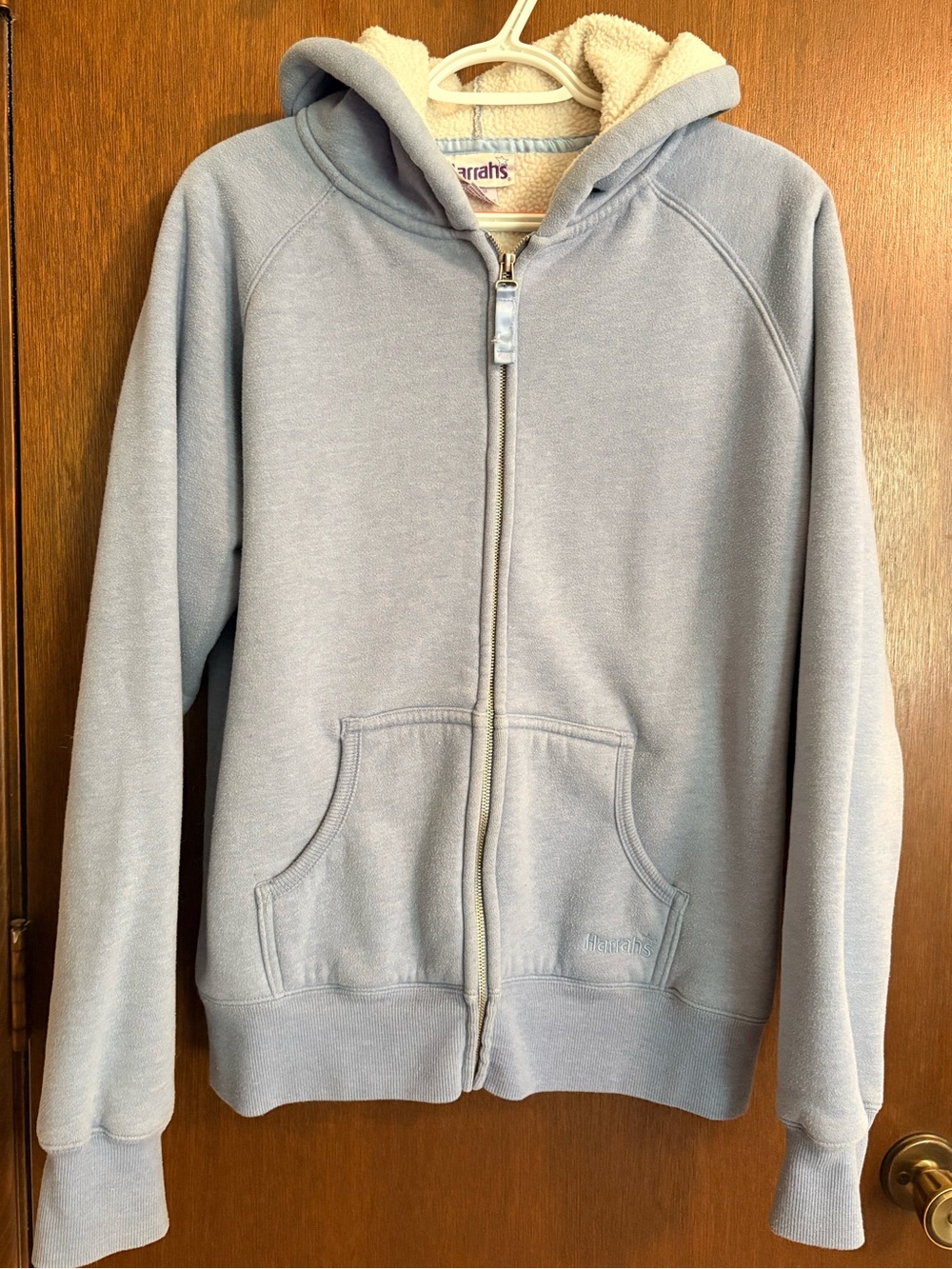 VINTAGE HARRAHS Sherpa-lined hoodie